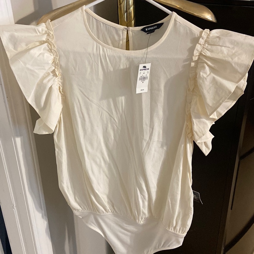 NWT Express cream bodysuit medium